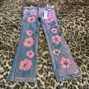 Dead Stock Y2K Floral Patterned Women's Jeans
